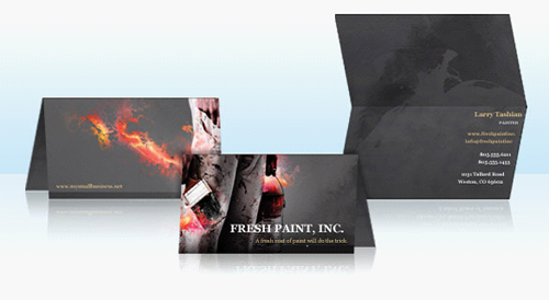 Inexpensive Folded Business Cards Printing